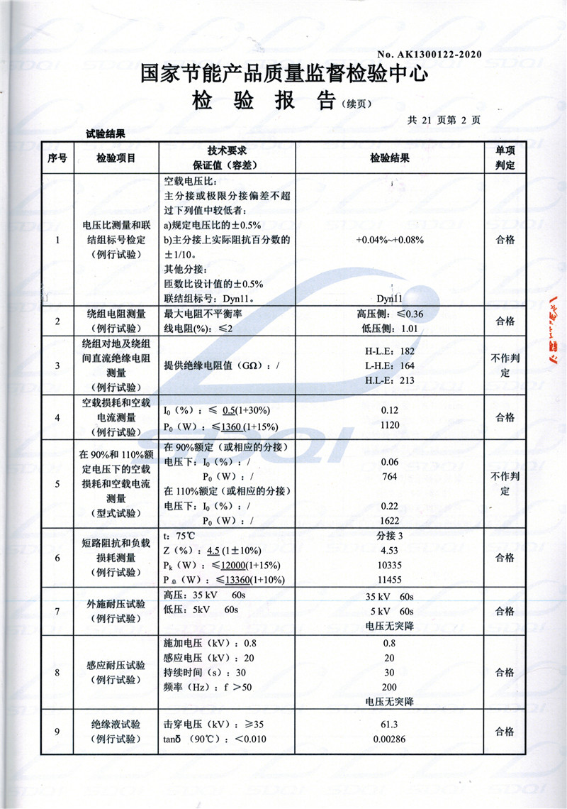 高低压试验报告-S11-1250巫溪巫溪巫溪油浸式变压器-2.jpg